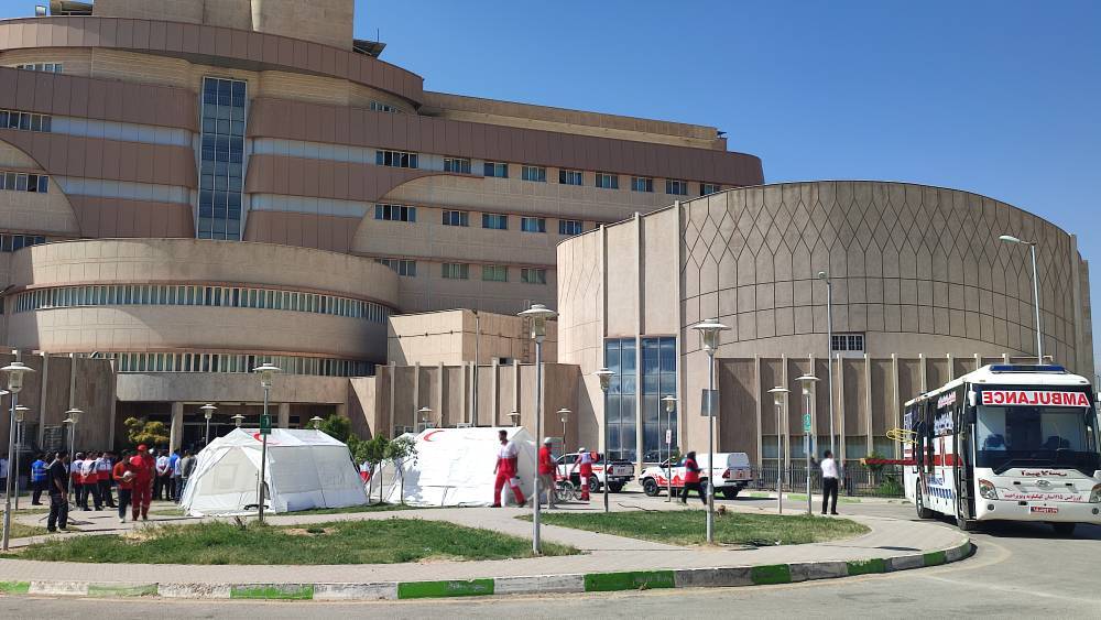 اجرای مانور امداد و نجات و اطفای حریق در بیمارستان شهید جلیل یاسوج 