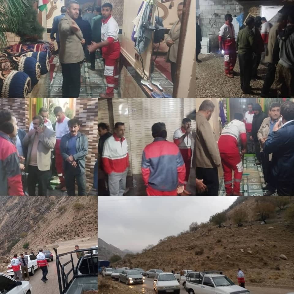 تخلیه اضطراری ۶ خانواده در پی بارندگی های اخیر در لنده