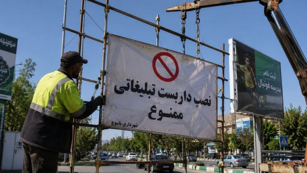 نصب داربست‌های تبلیغاتی در یاسوج ممنوع شد