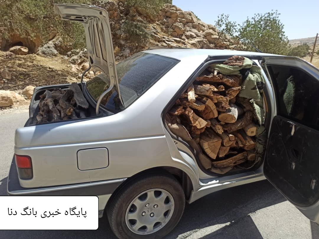 توقیف خودروی شوتی حامل چوب در گچساران